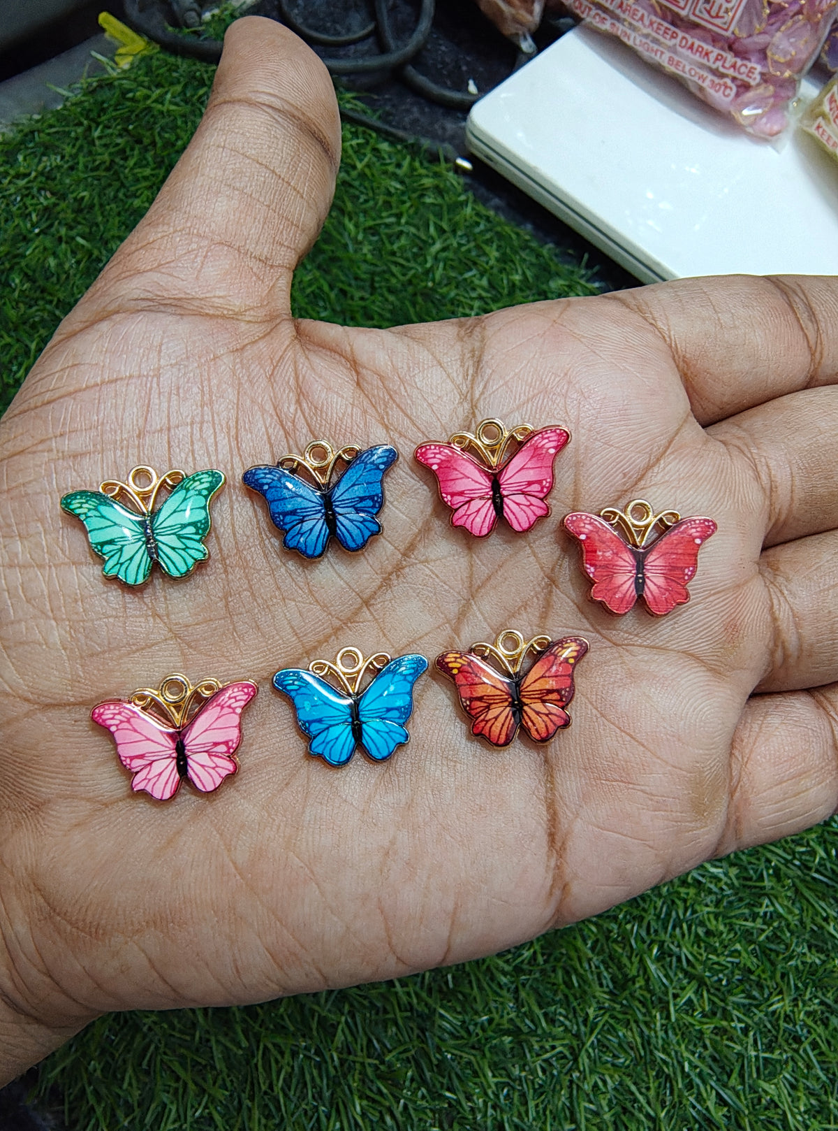 Butterfly enamal charm 5 ( EC1056 )