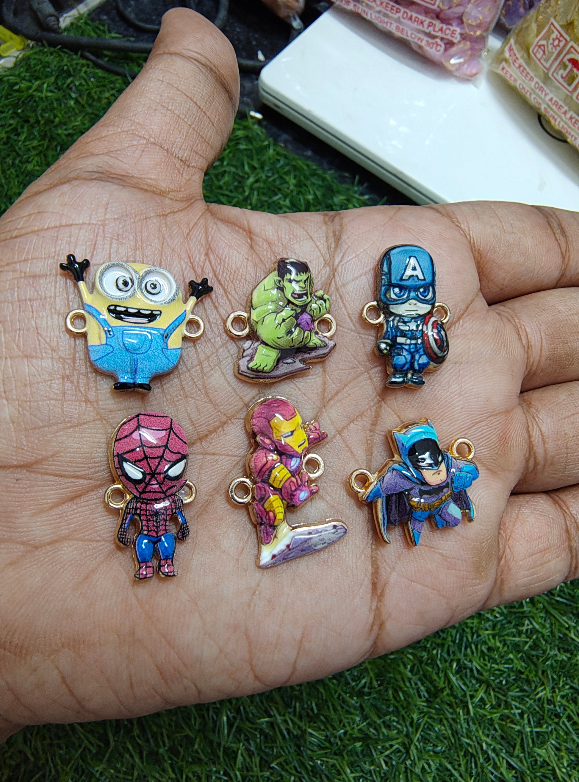 Superhero character charm