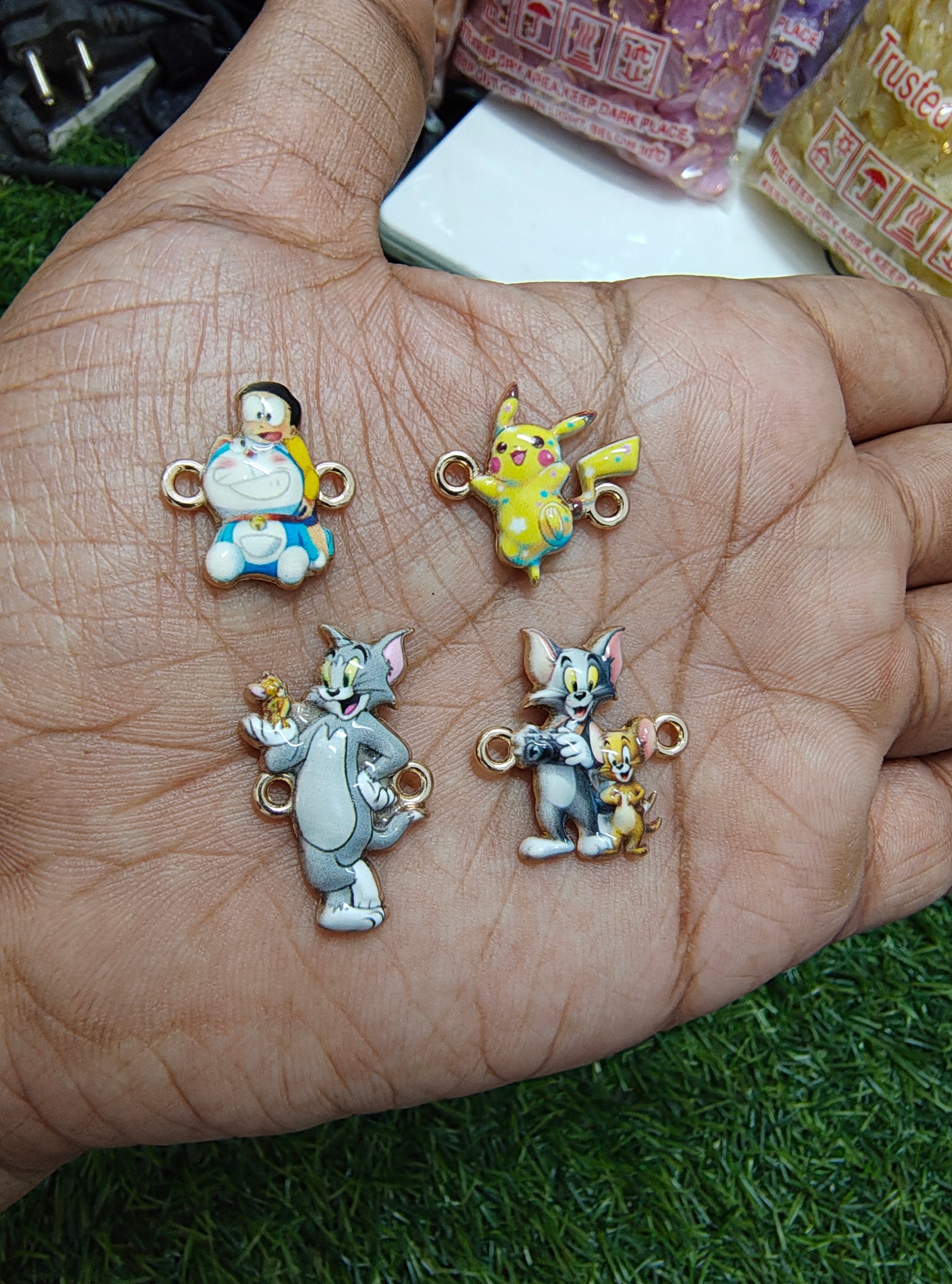 Cartoon character enamal charm