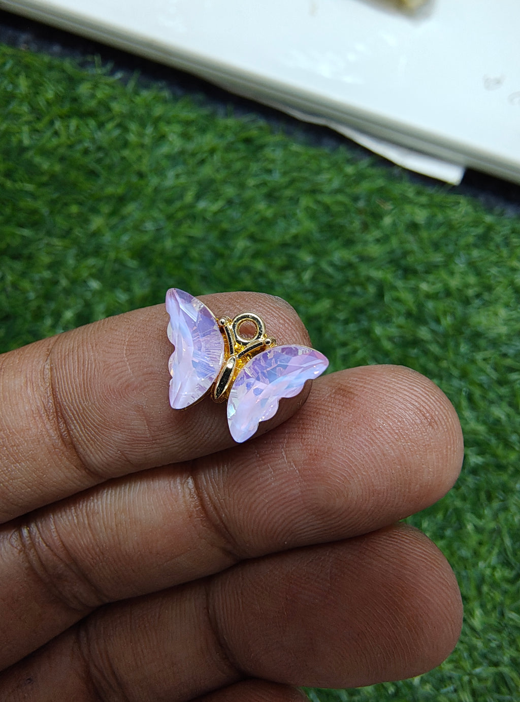 Butterfly stone charm 3