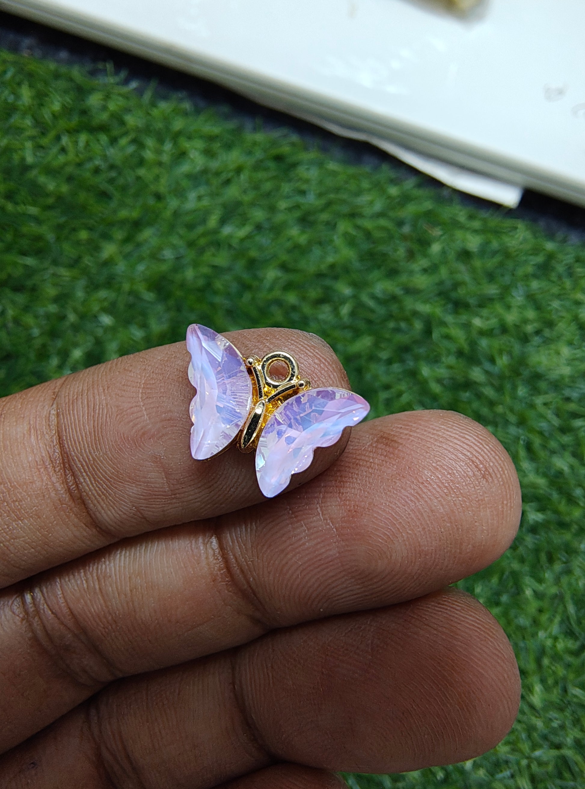 Butterfly stone charm 3