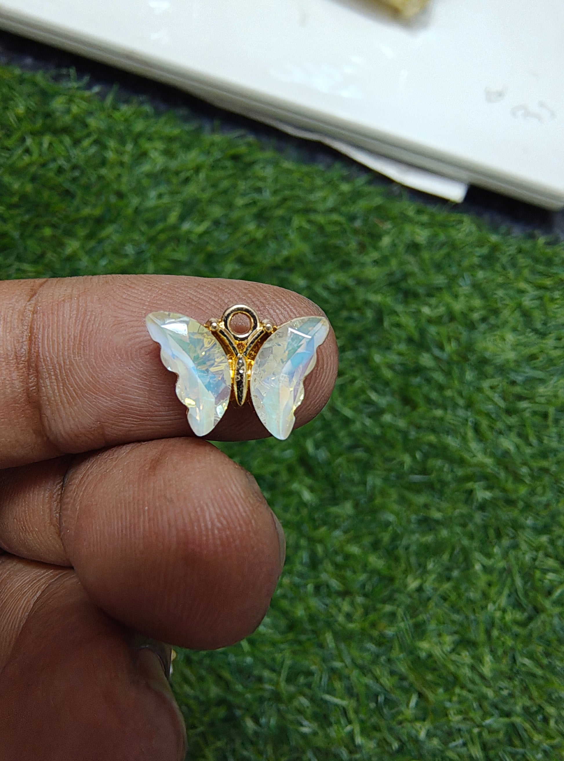 Butterfly stone charm 3