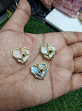 Rose in heart enamal charm ( EC1073 )