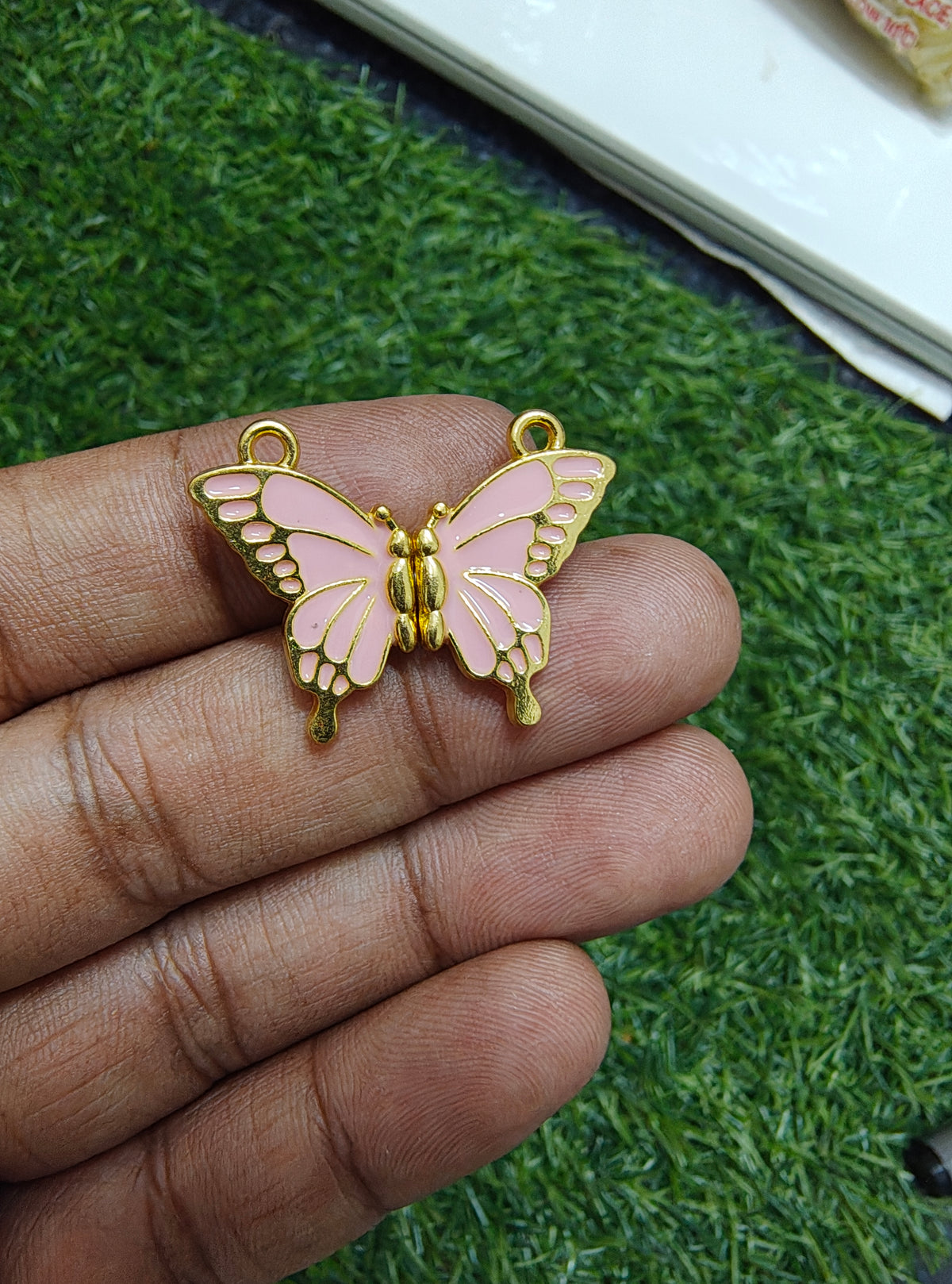 Butterfly Magnet charm golden base ( 3DC1004 )