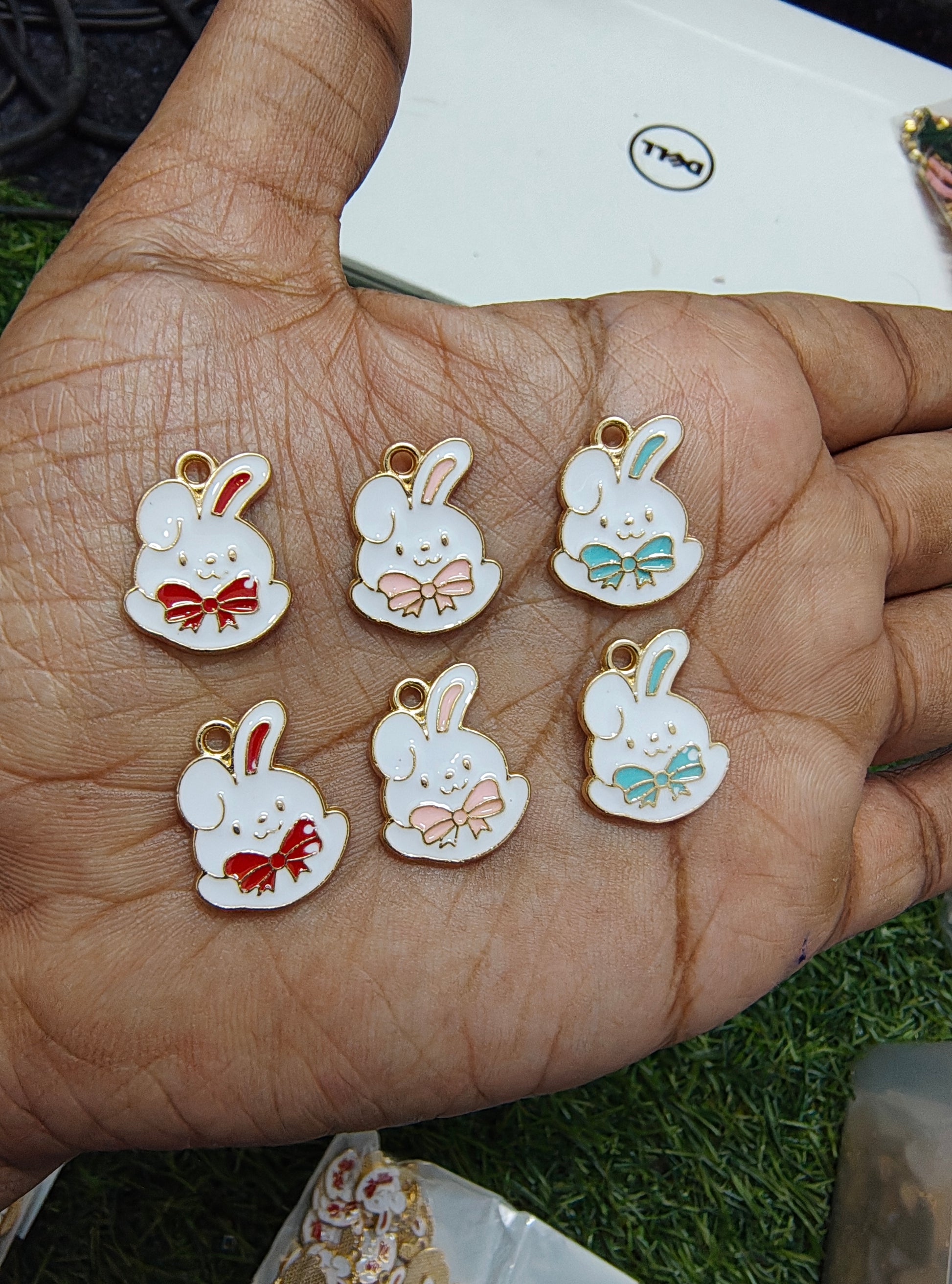 Bunny enamal charm
