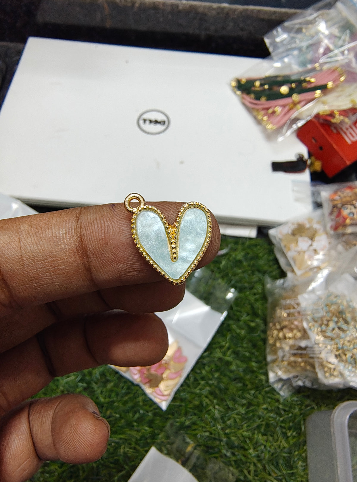 Heart enamal charm ( EC1076 )