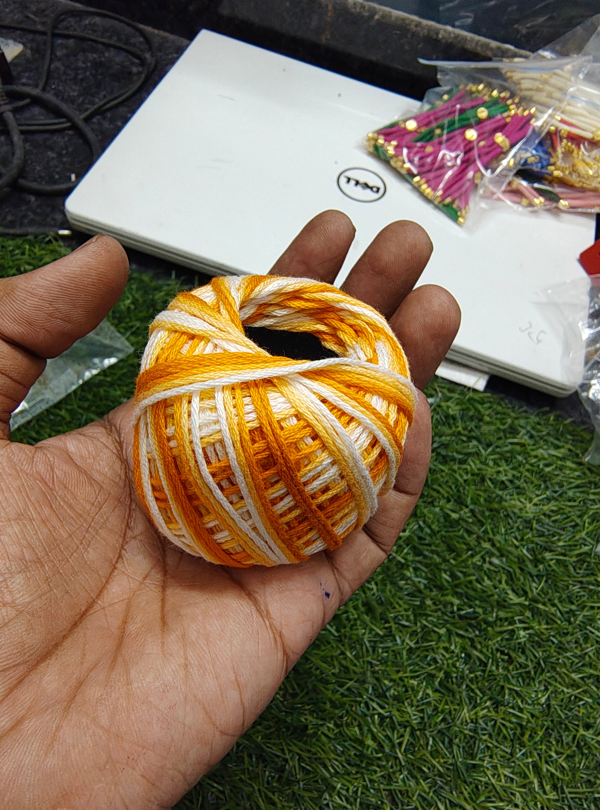 Mix colour cotton thread