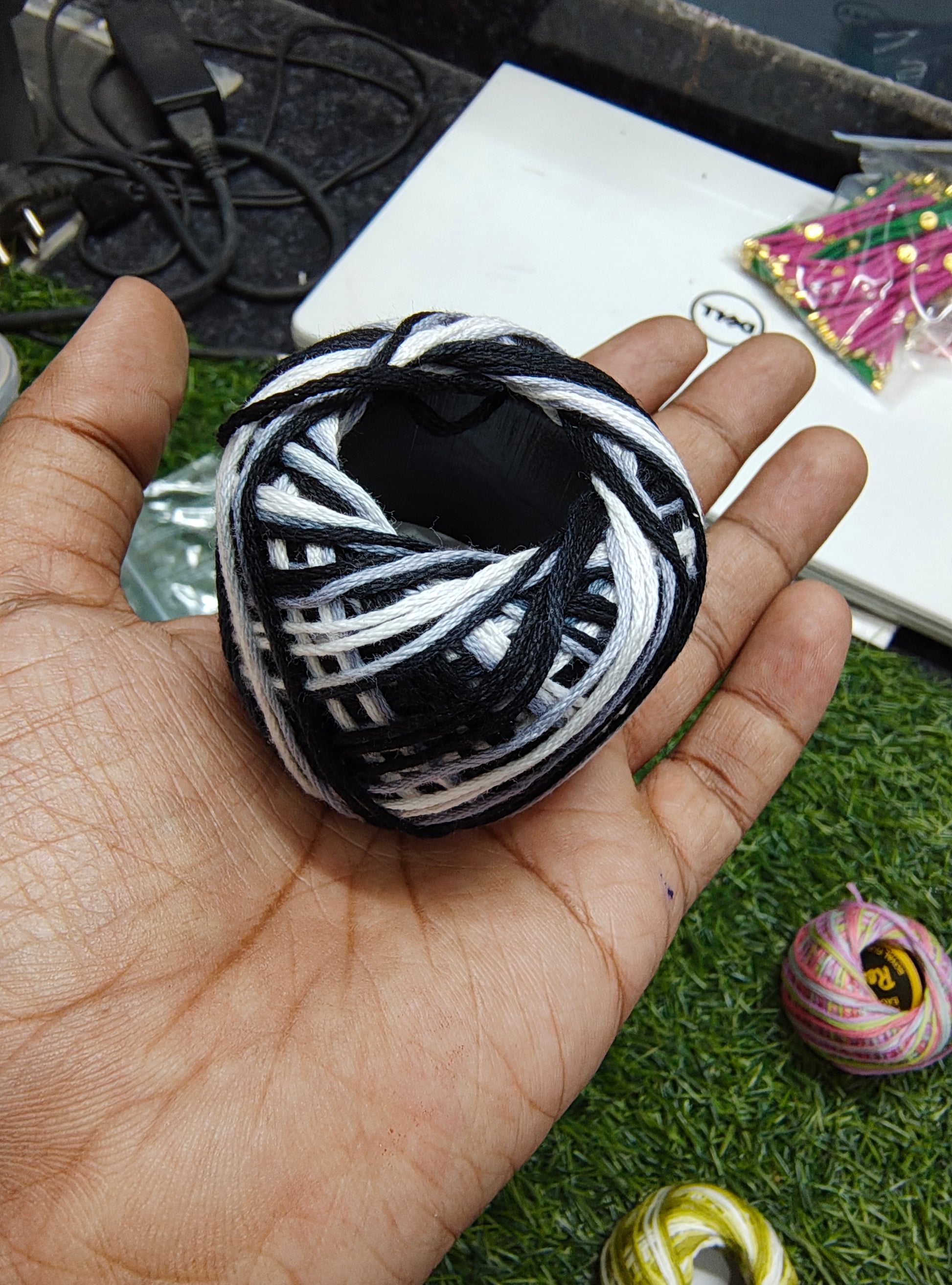 Mix colour cotton thread