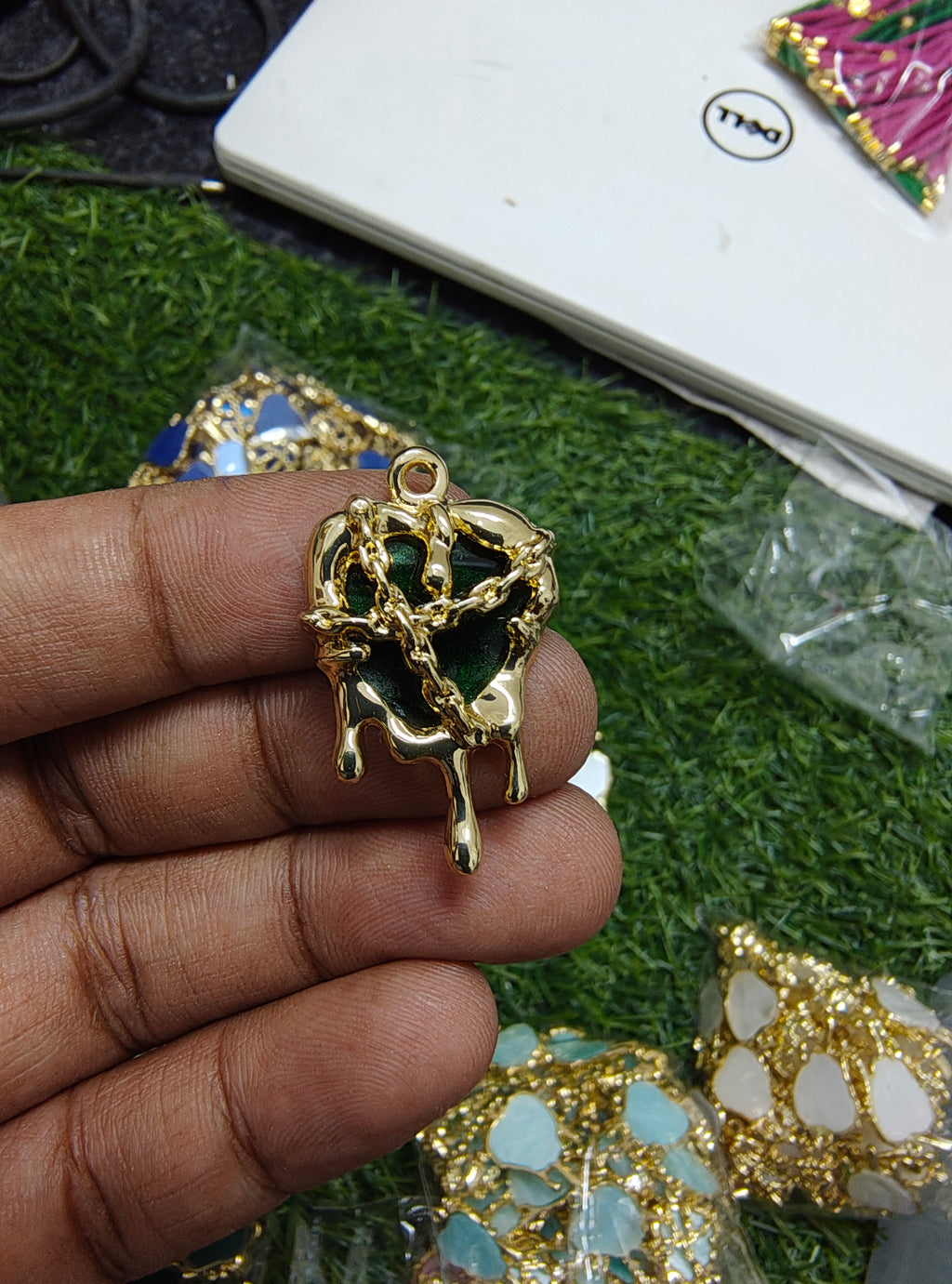 Antiturnish heart charm