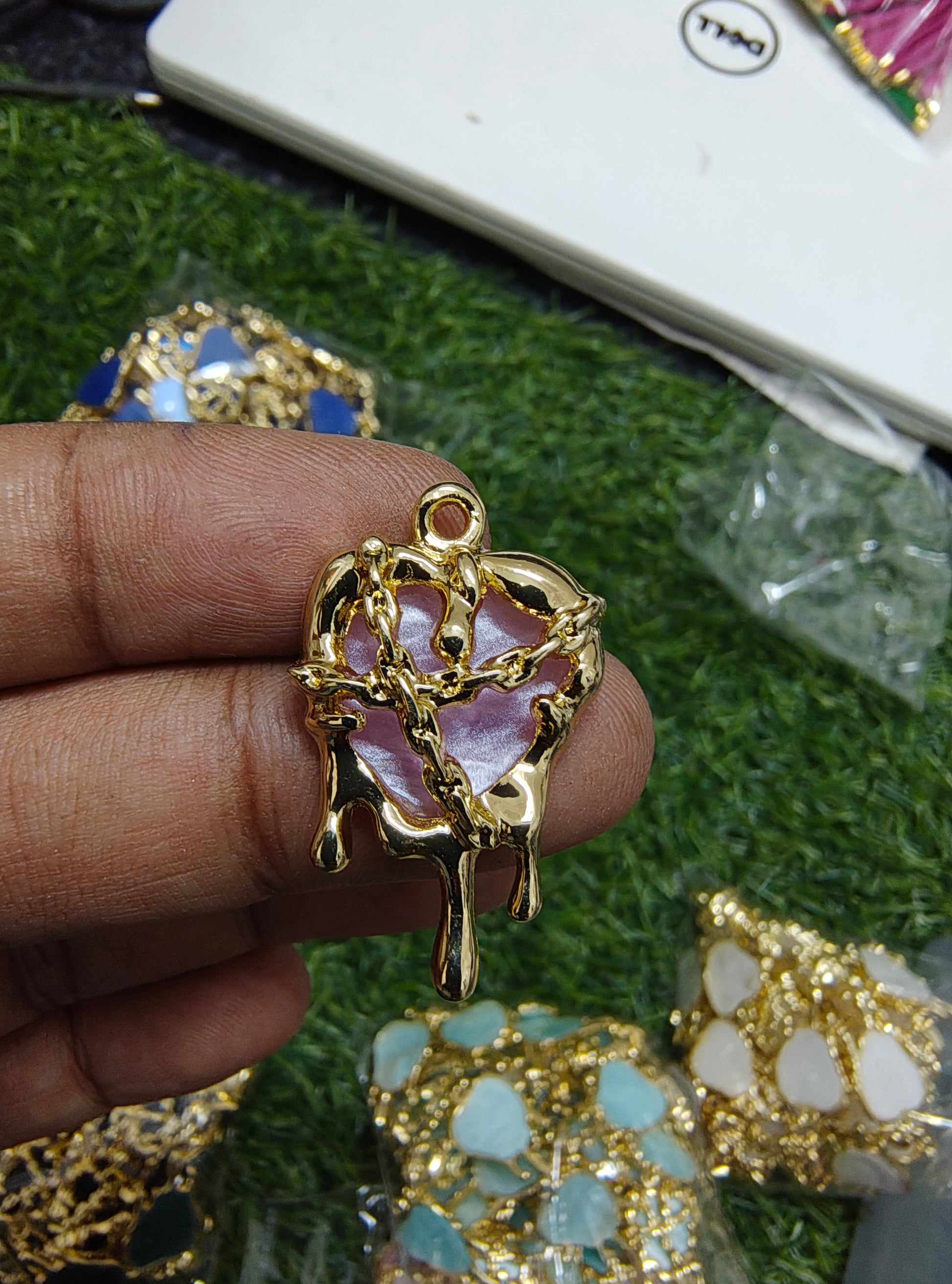 Antiturnish heart charm