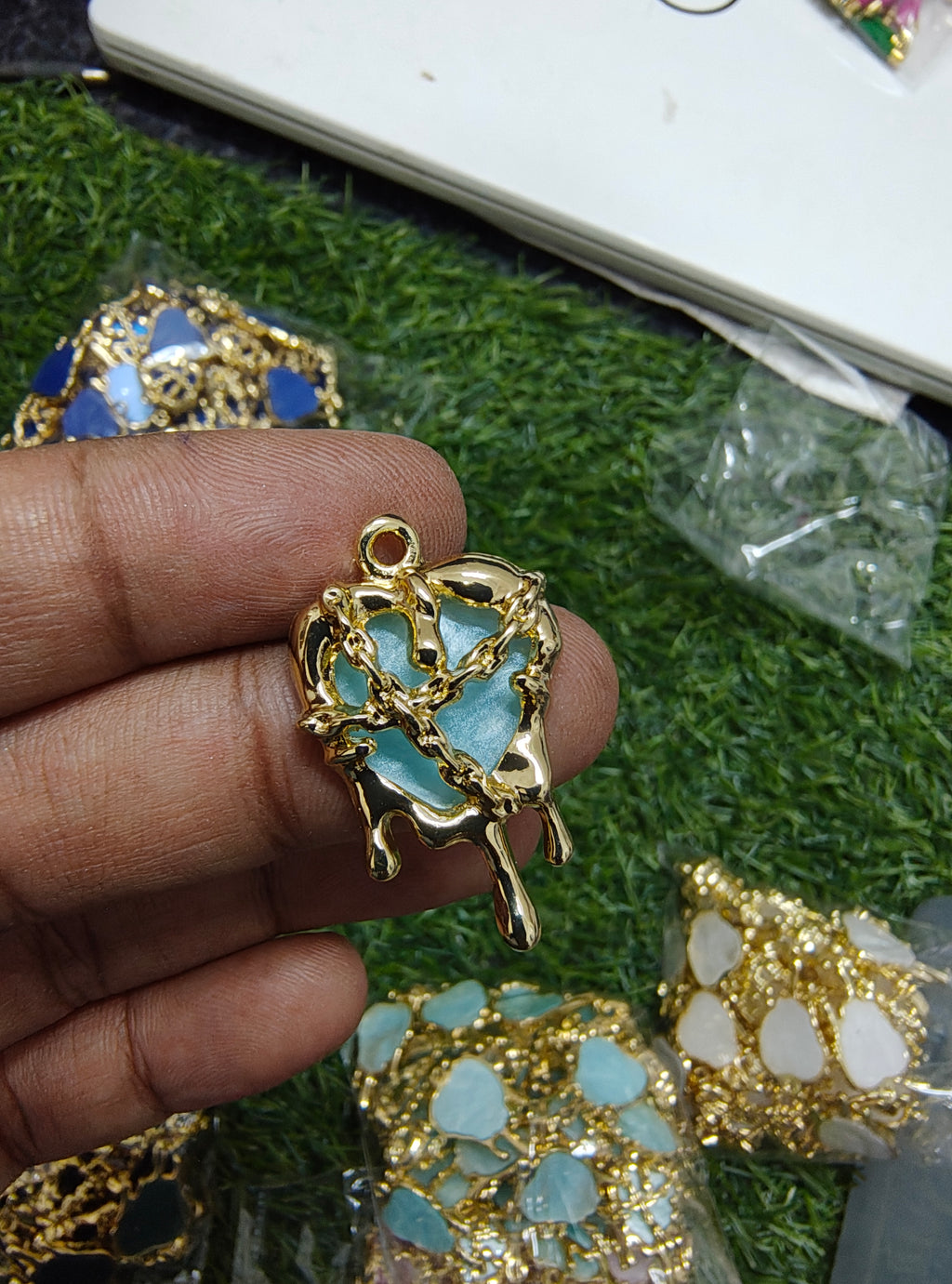 Antiturnish heart charm