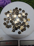 One side round alphabet charm ( EC1001 )
