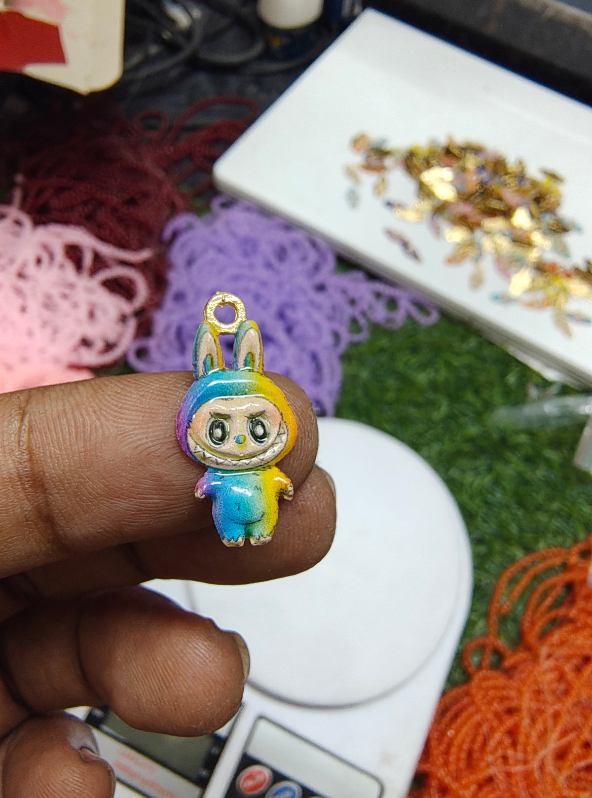 Mix labubu charms mix colour ( EC1079 )