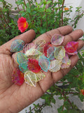 Mix colour transparent big leaf beads (AB2070)