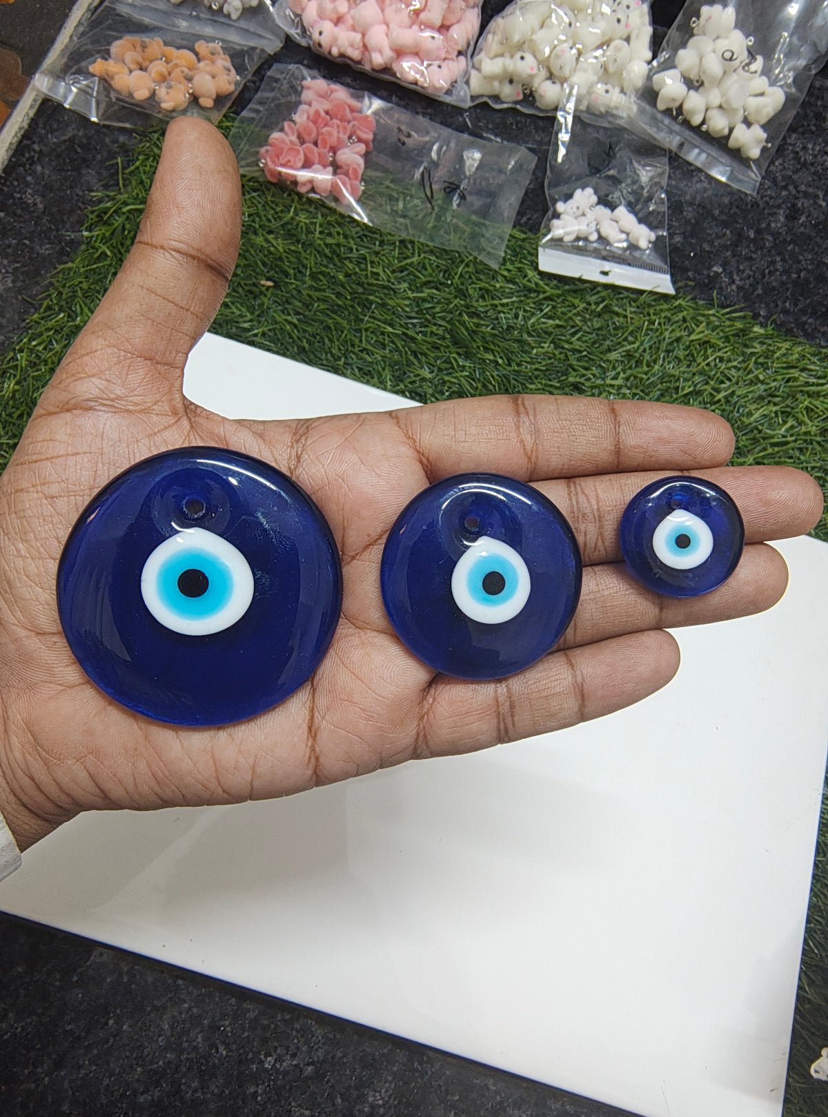 Glass evil eye( 25mm,40mm,55mm) ( GB4002 )