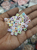 Square shape number beads (ALB4003)