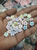 Flower shape alphabet beads (ALB4004)