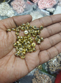 Golden round alphabet beads (ALB4008)