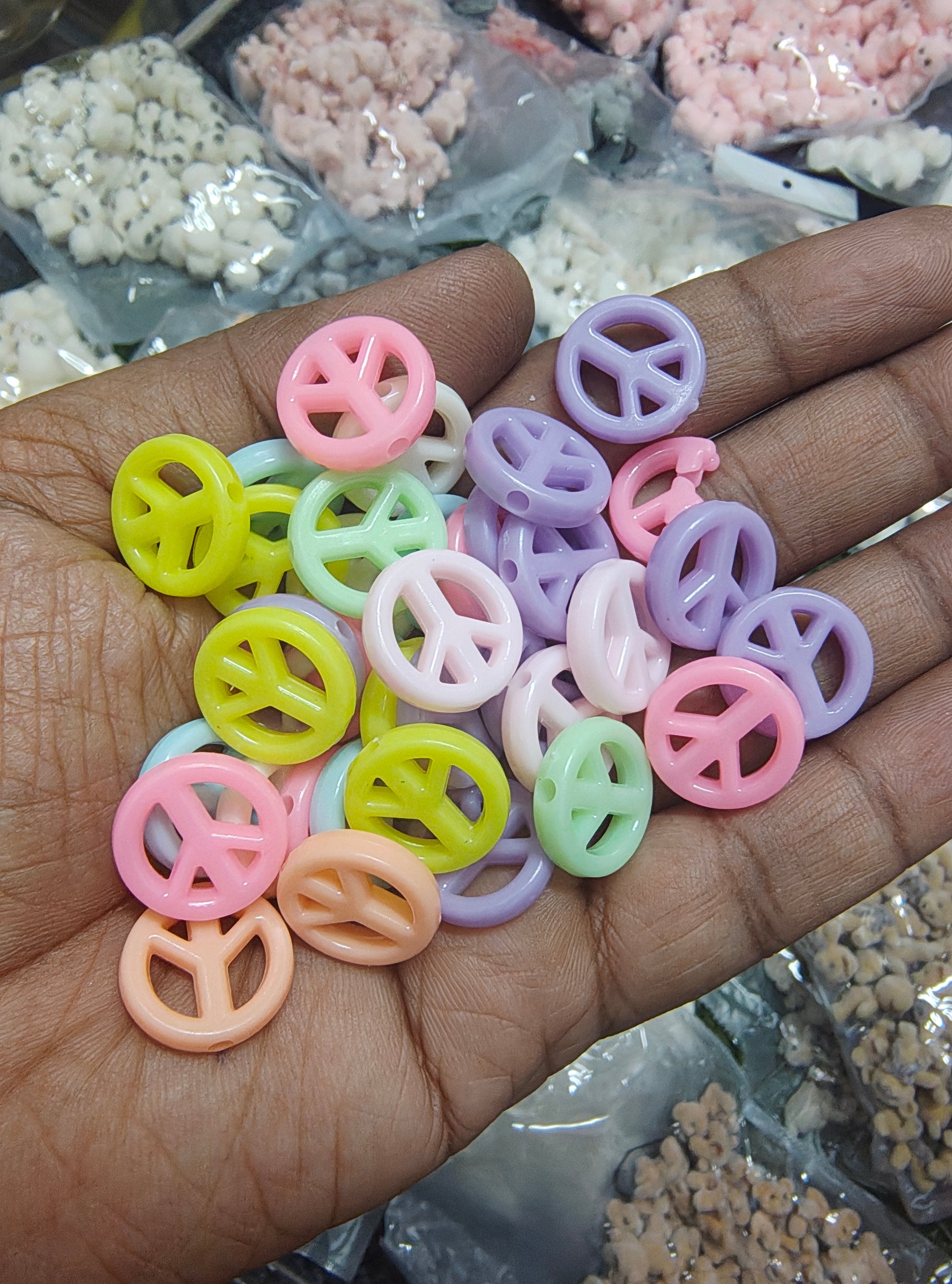 Y in circle pastel beads