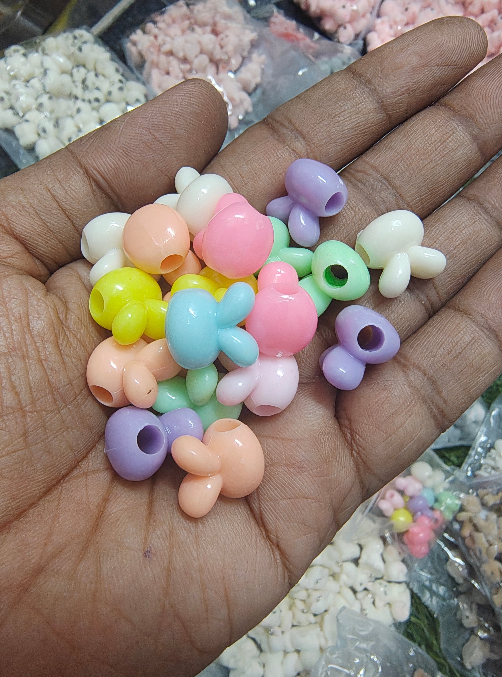 Rabbit ear pastel beads