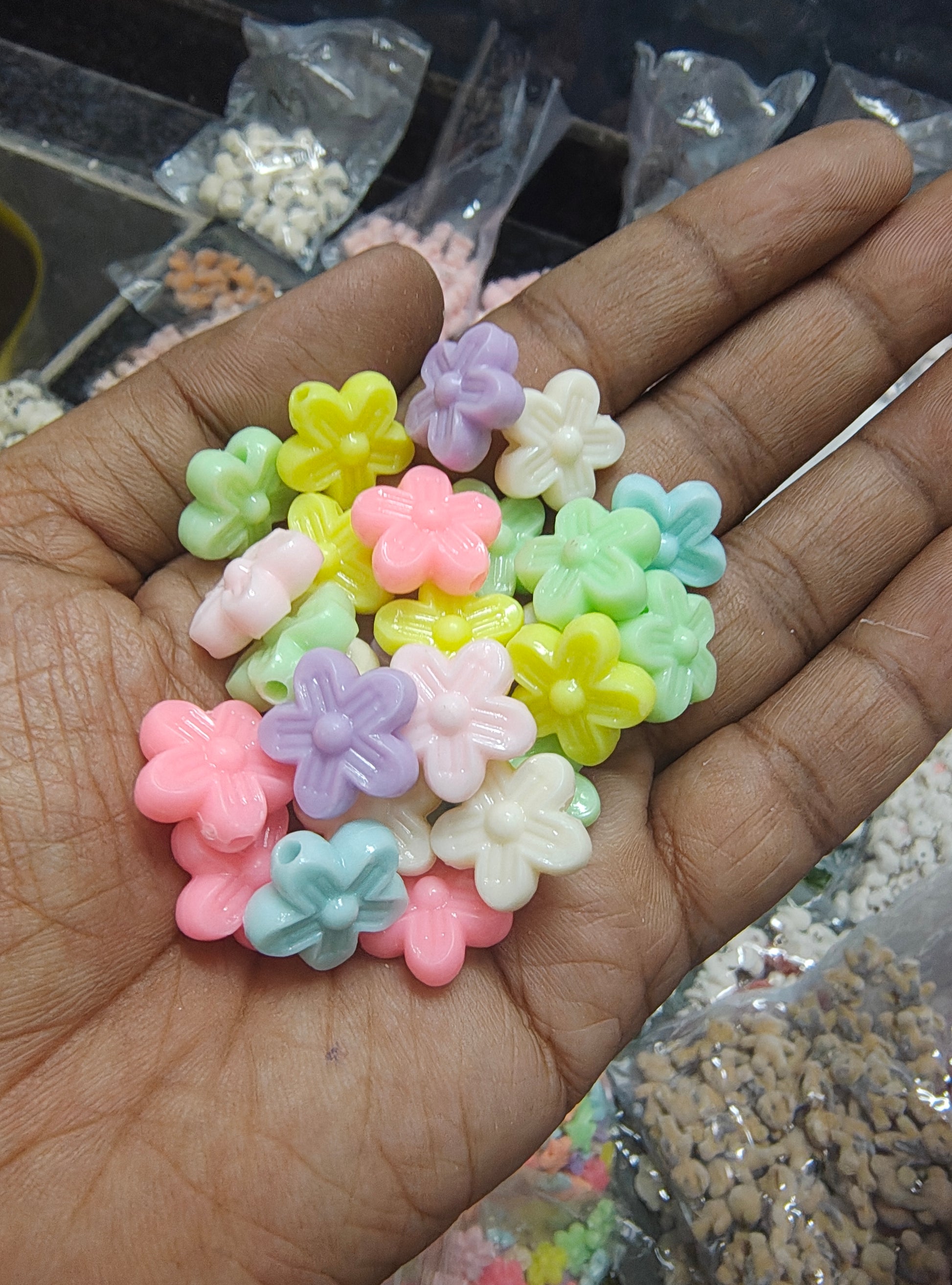 Flower pastel beads