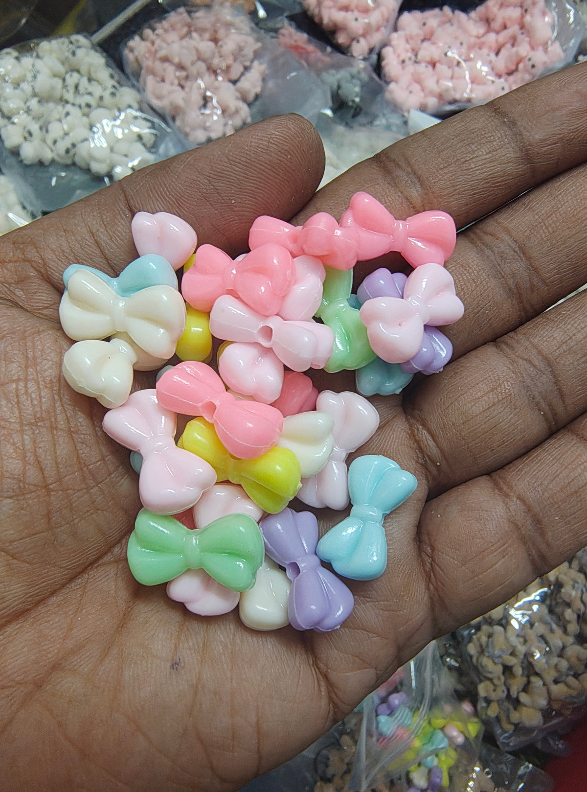 Pastel bow beads type 2 ( PB8016 )