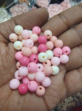 8mm round pink shade beads ( PB8026 )