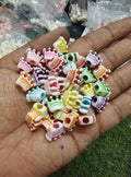 Acrylic line crown beads (AB2009)