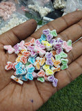 Acrylic half line butterfly beads (AB2010)