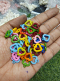 Multicolor heart shape acrylic charm (AB2002)