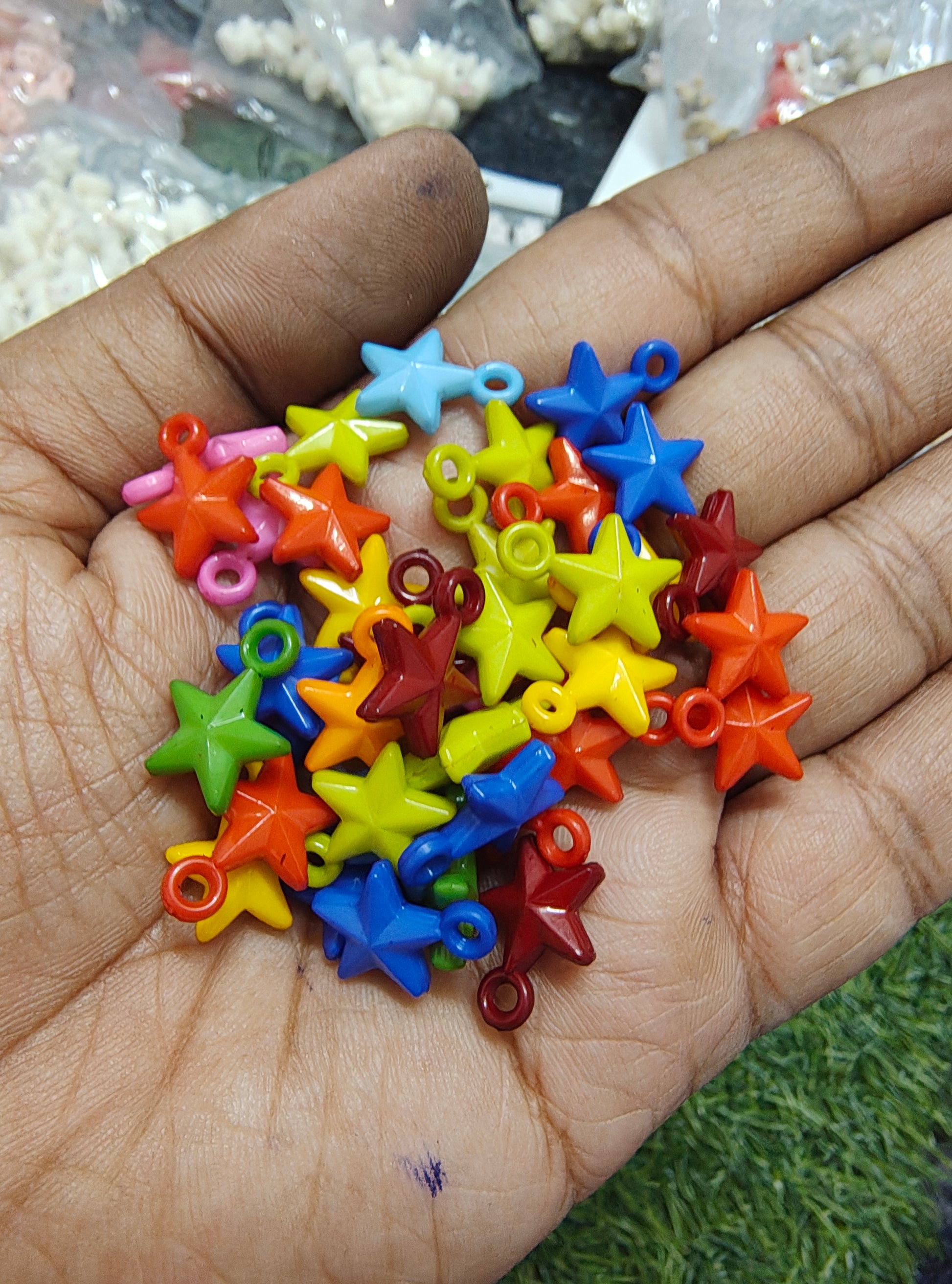 Multicolor acrylic star charm