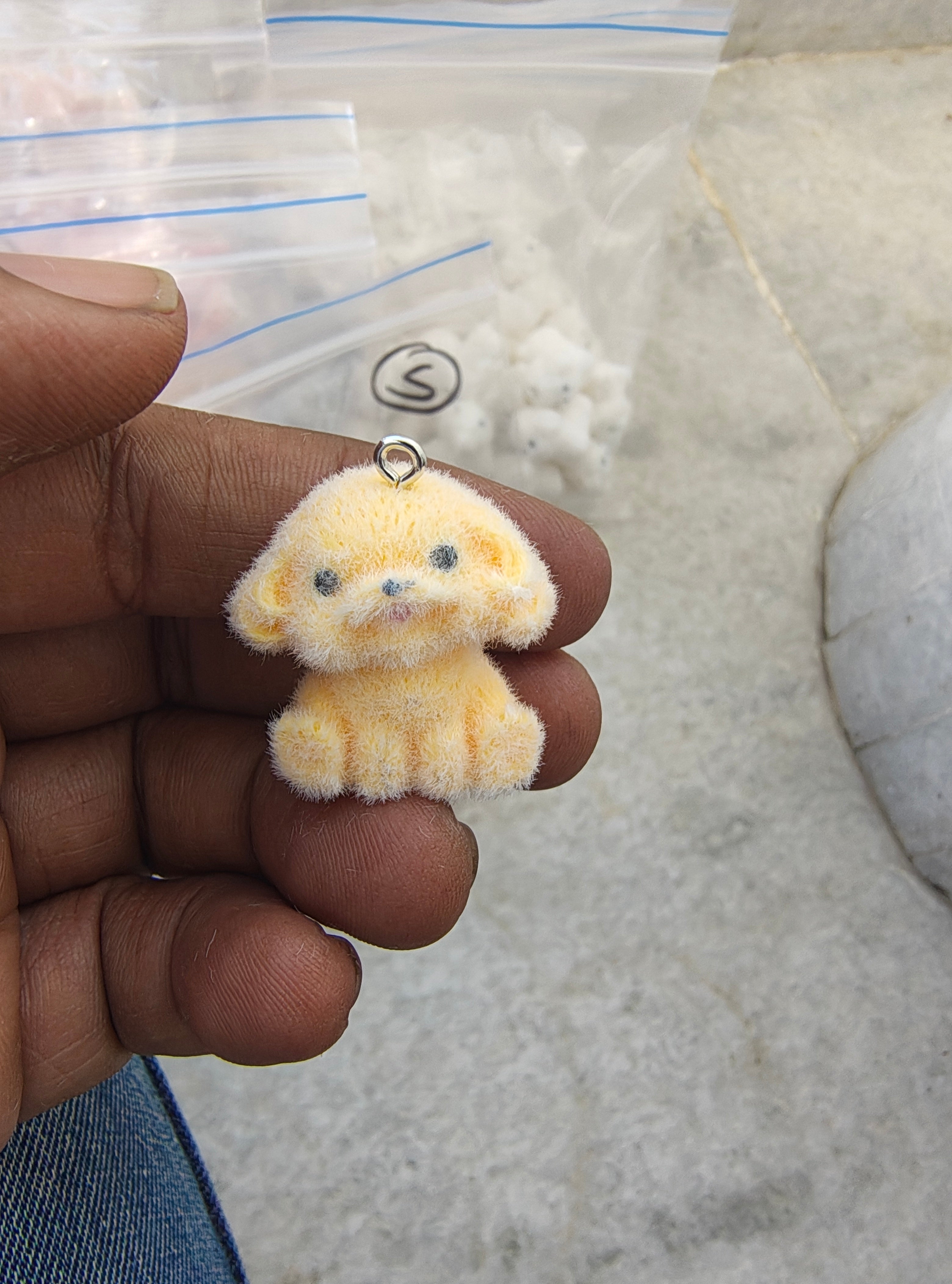 Dog /elephant fur charm ( 3DC1021 )