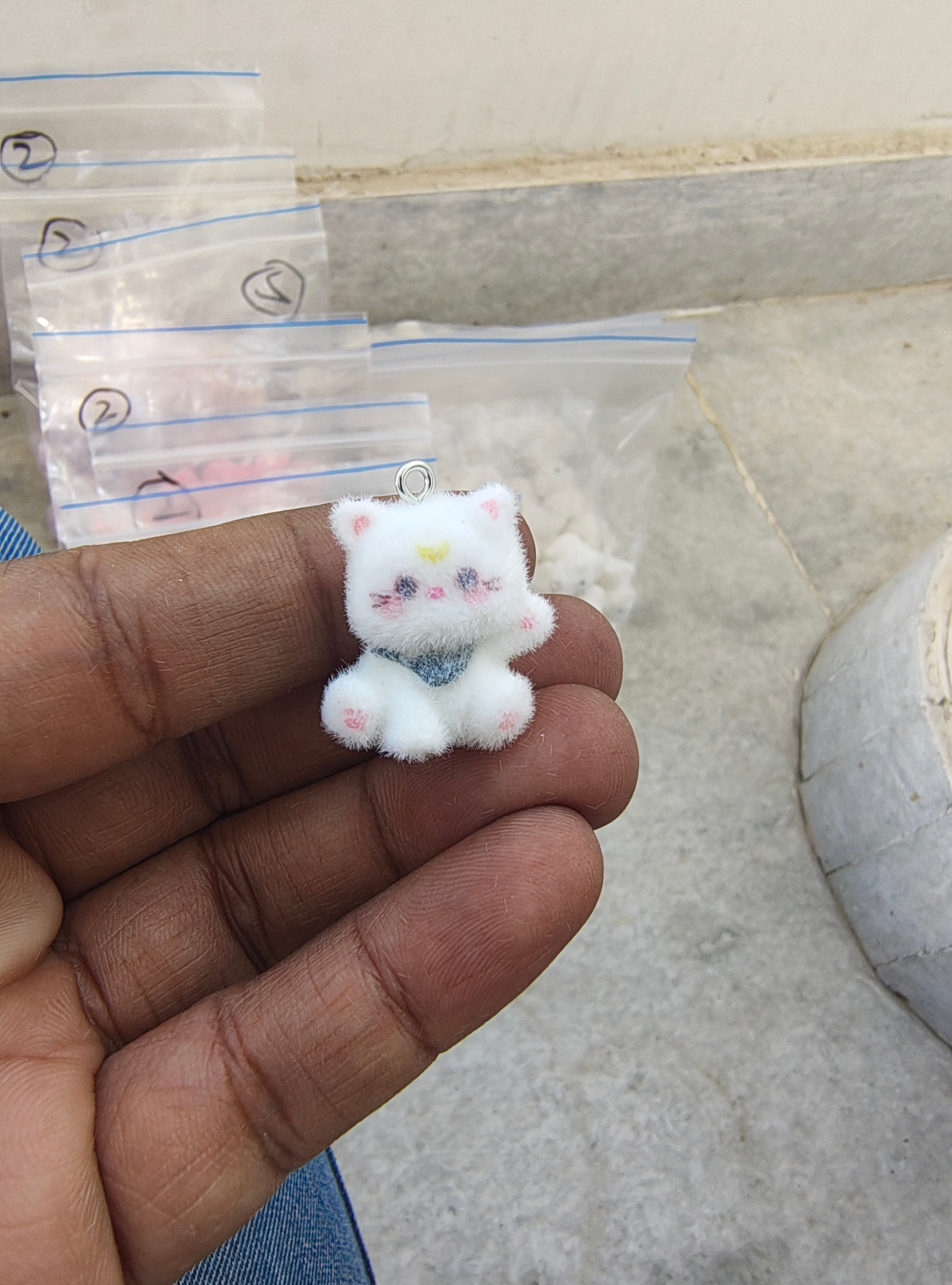 Kitty fur charm ( 3DC1018 )