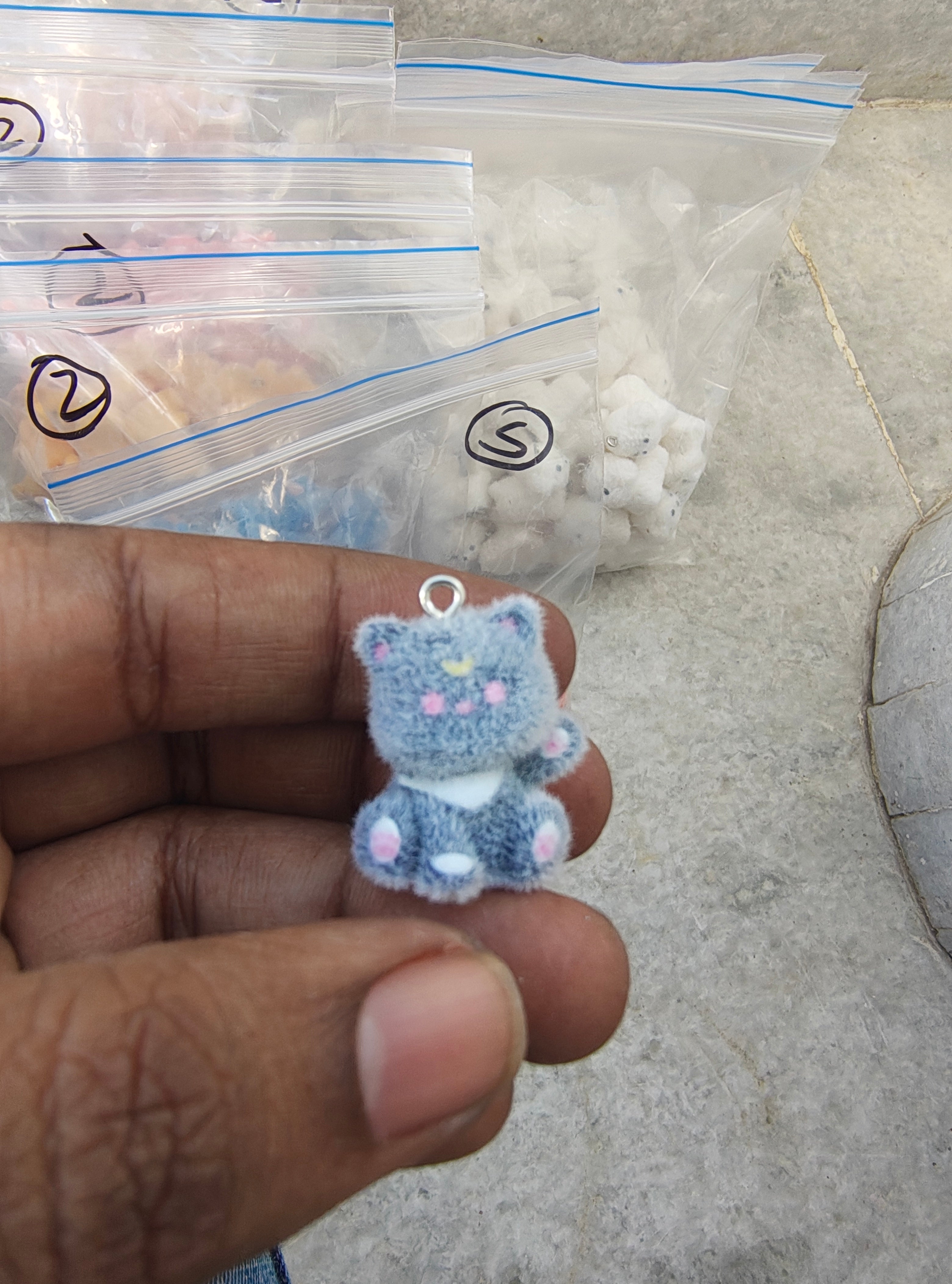 Kitty fur charm ( 3DC1018 )