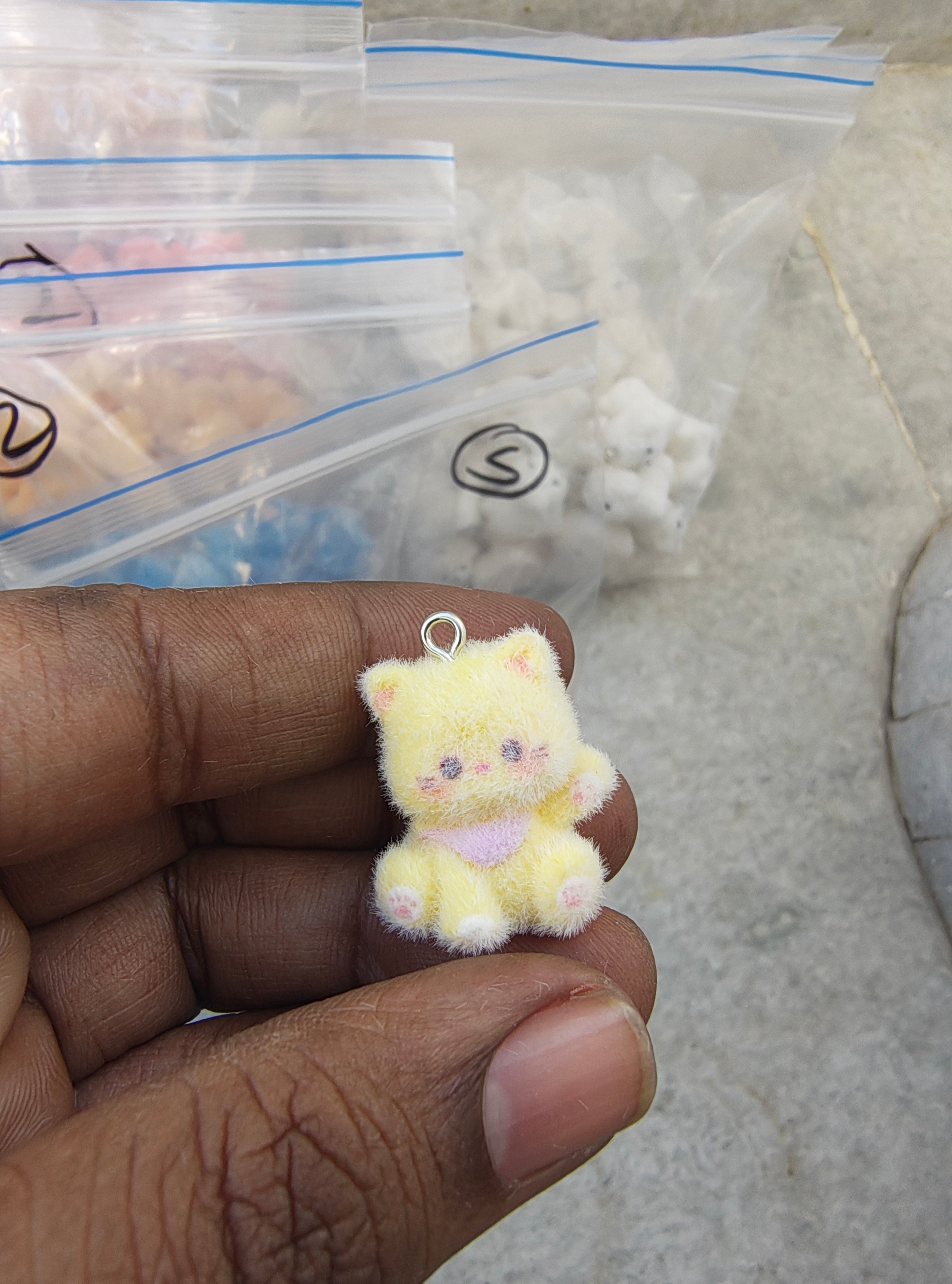 Kitty fur charm ( 3DC1018 )