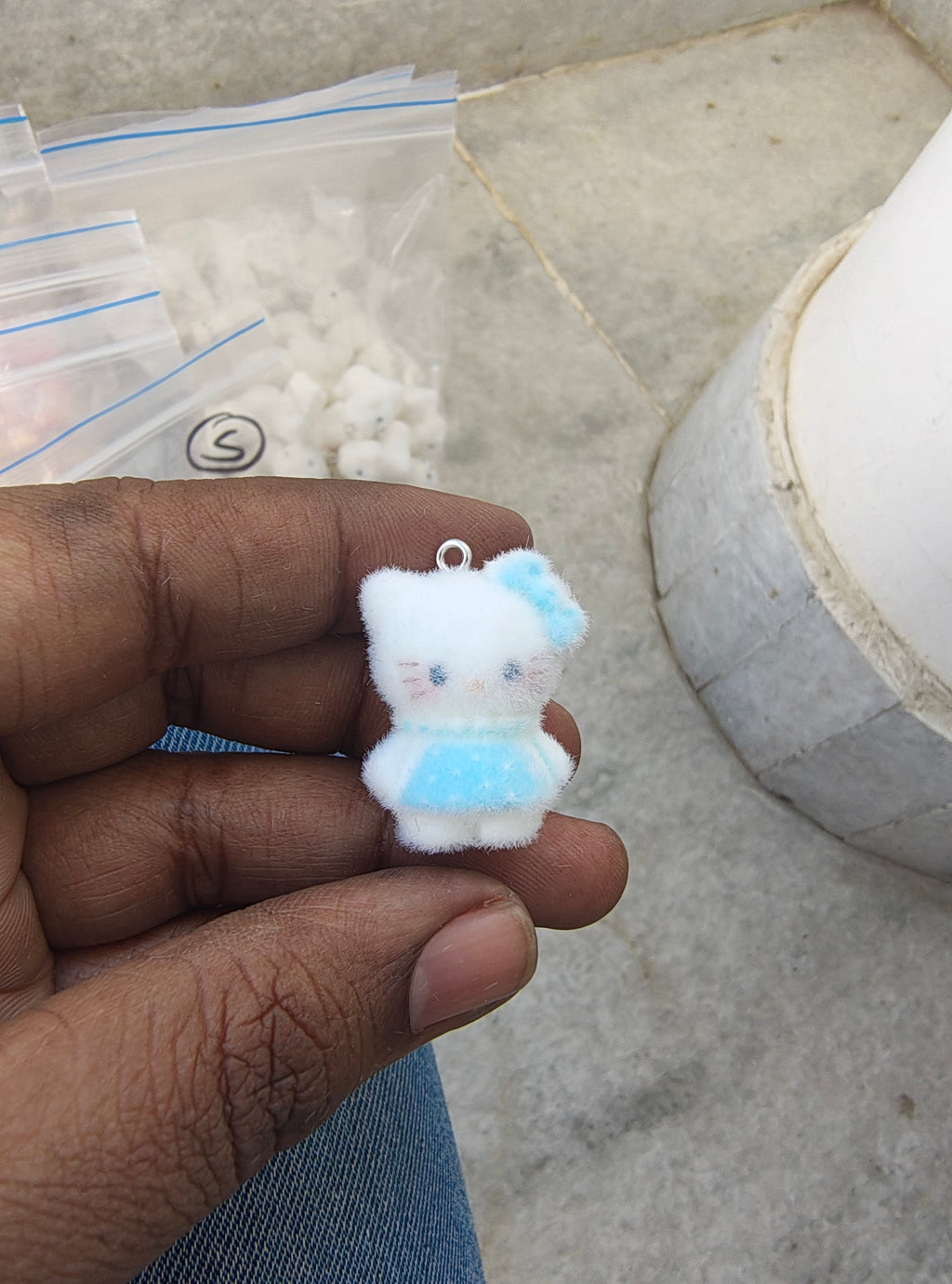 Hello kitty fur charm