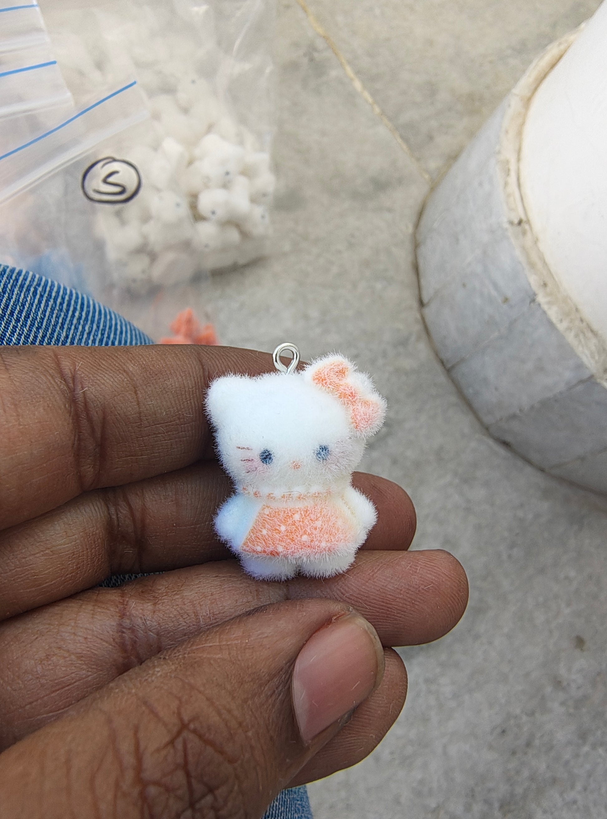 Hello kitty fur charm