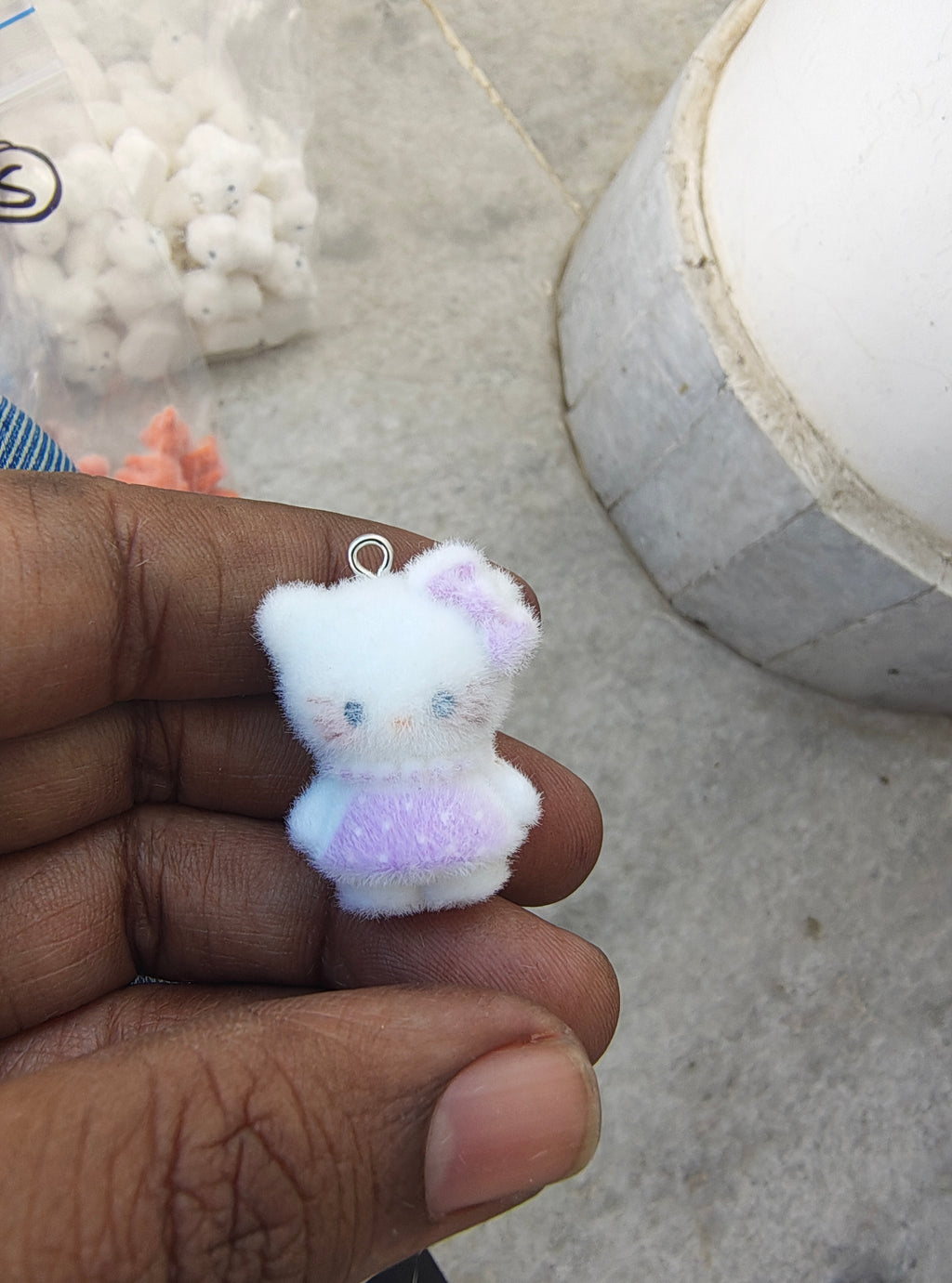 Hello kitty fur charm