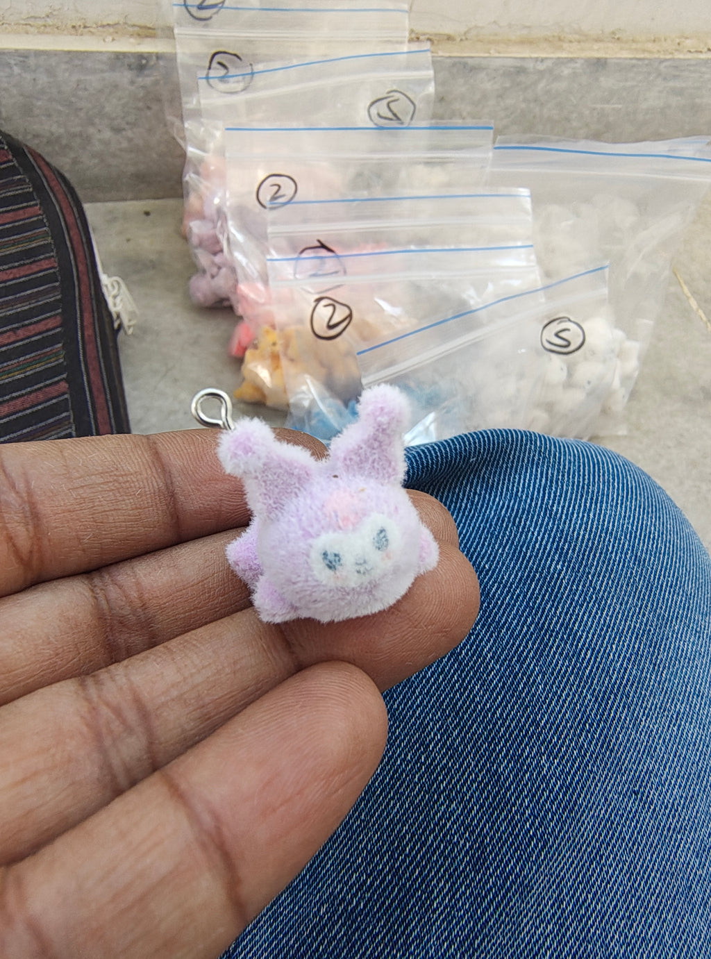 Purple snitch fur charm