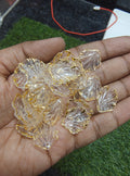 Acrylic transparent off-white broad leaf (AB2067)