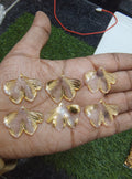 Big acrylic golden shade leaf (AB2075)
