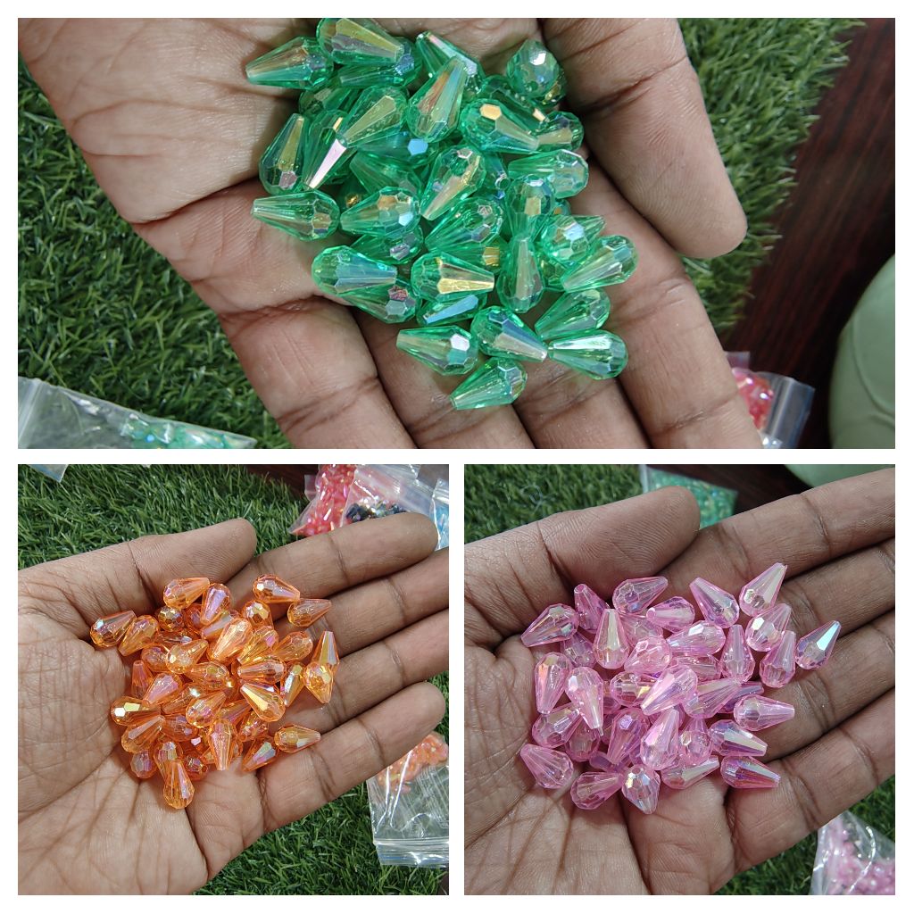 Acrylic transparent drop crystal beads (AB2030)