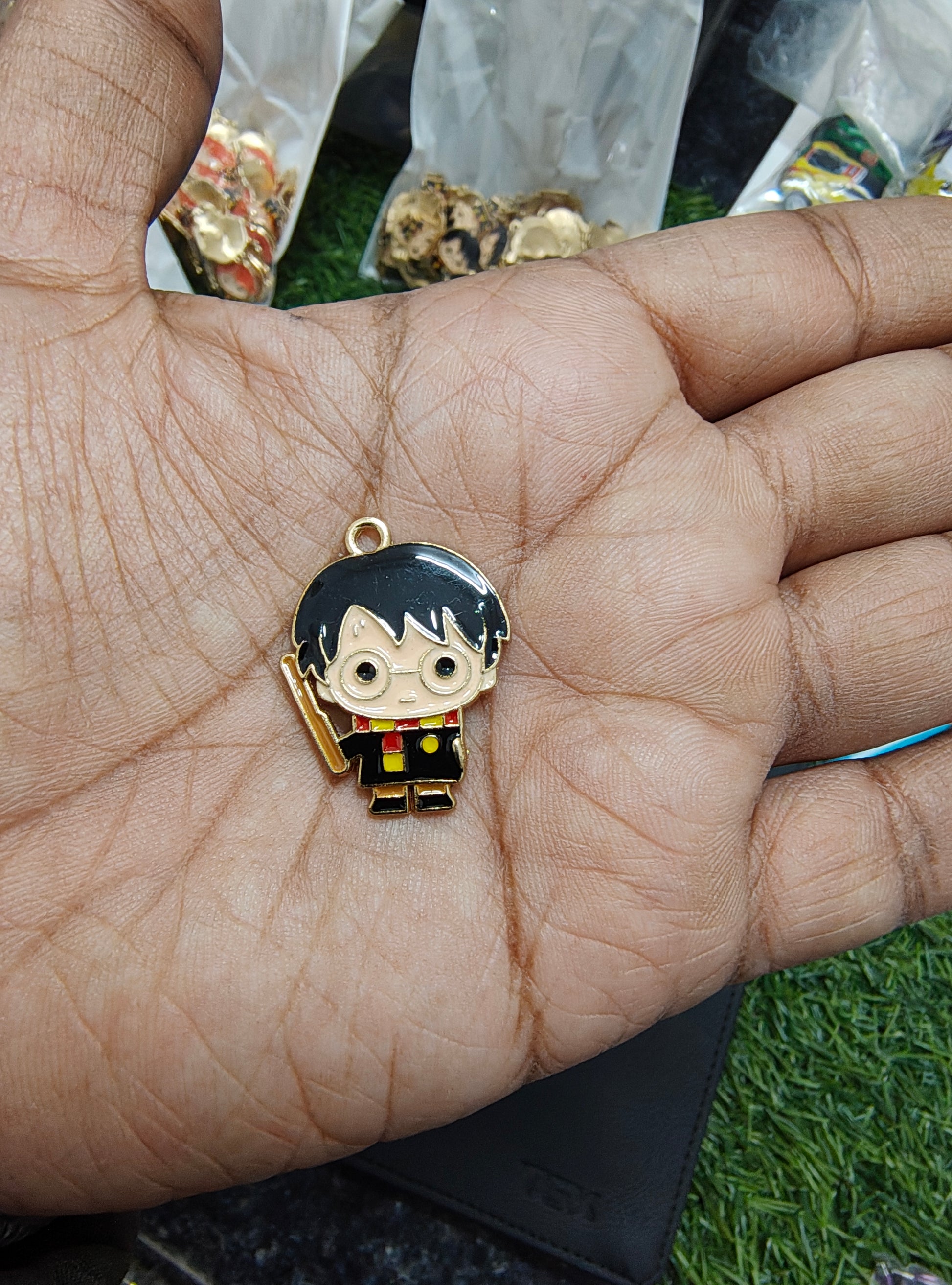 Harry Potter with stick enamal charm
