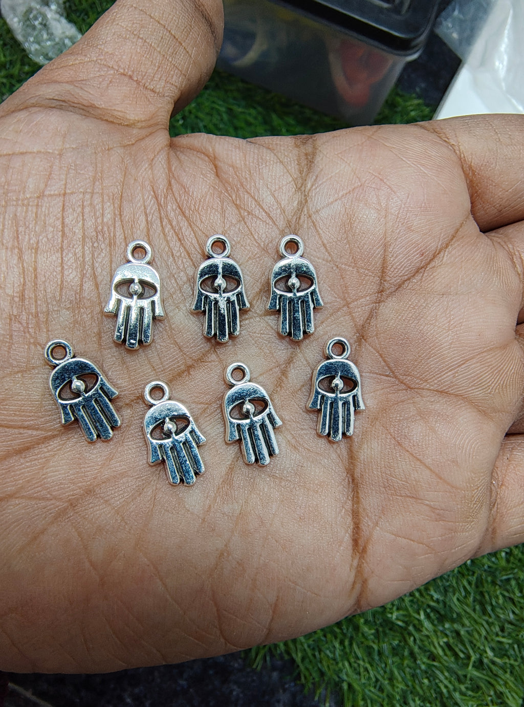 Small silver metal charms 7 design