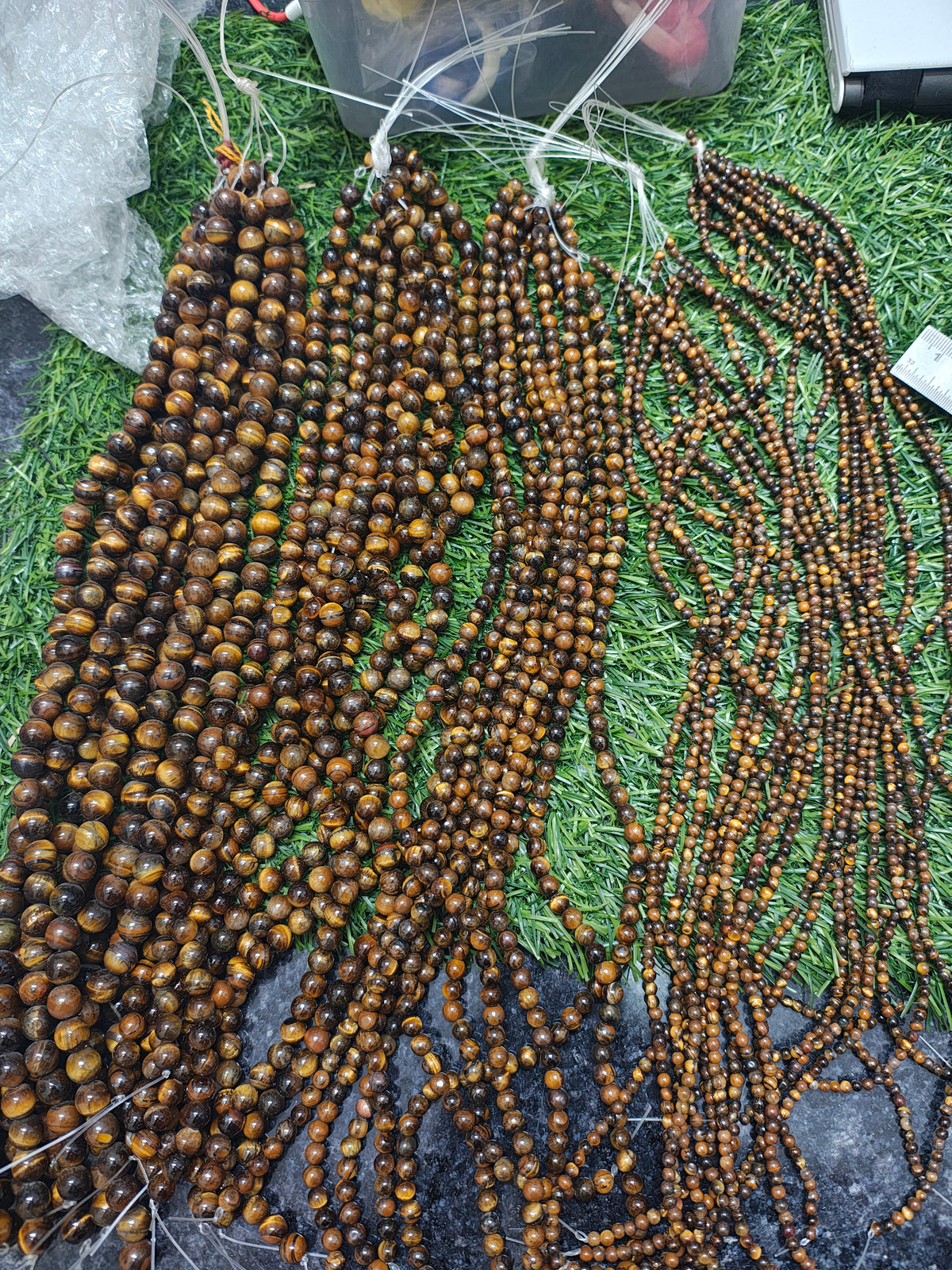 Tiger eye real stone beads ( GB4023 )