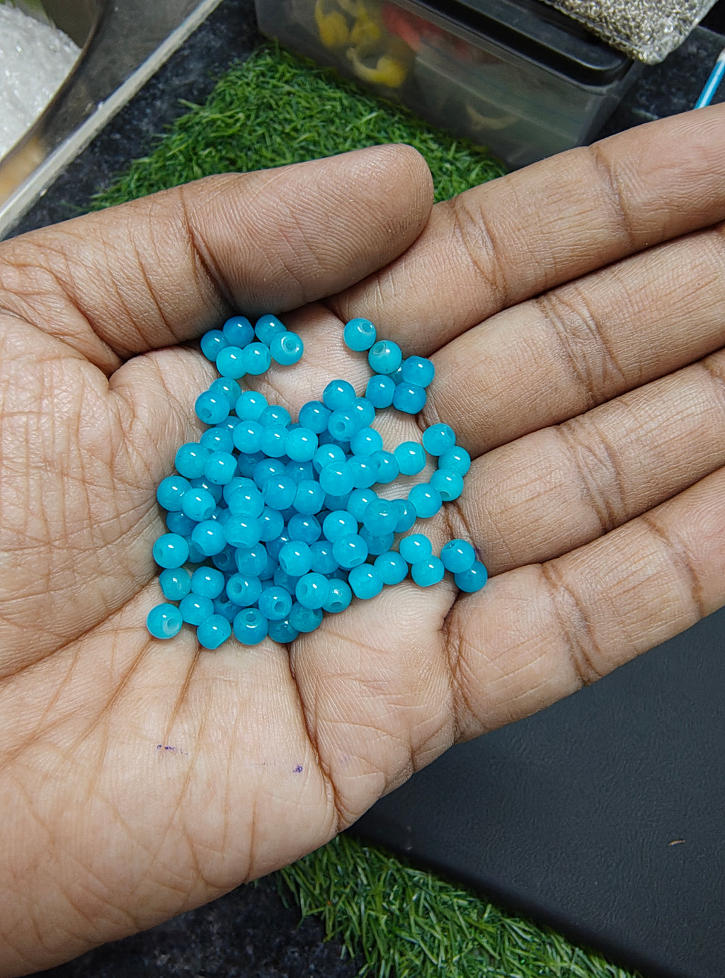 4mm glass jelly beads