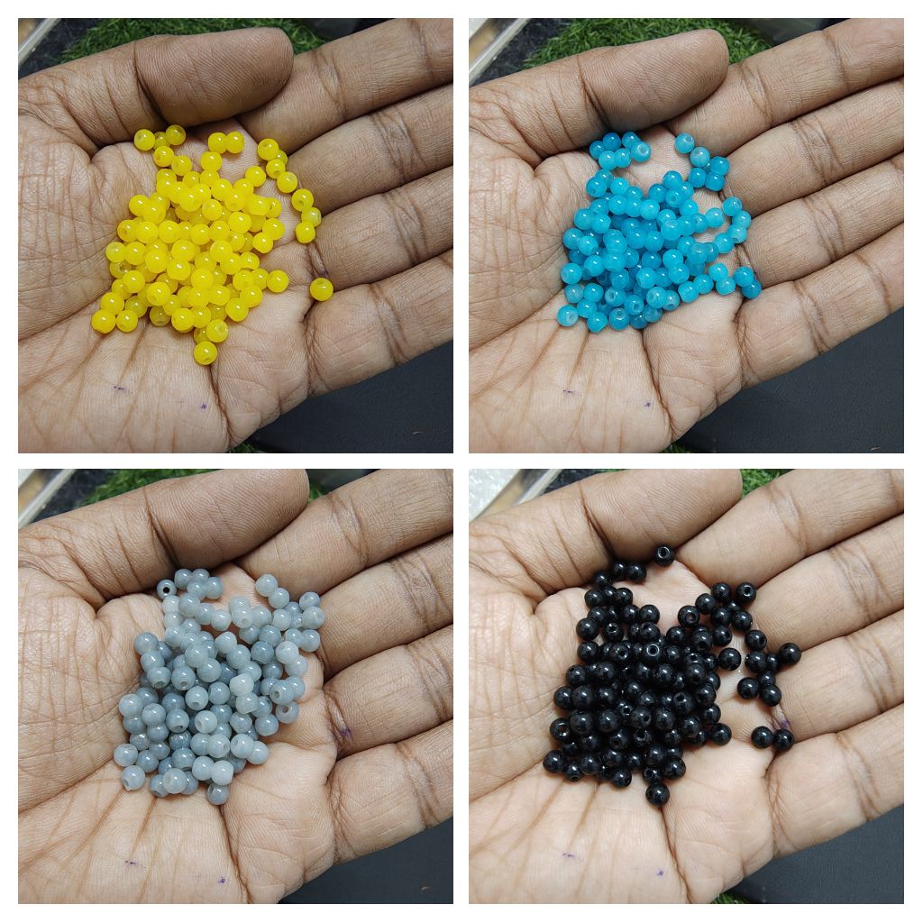 4mm glass jelly beads ( GB4008 )