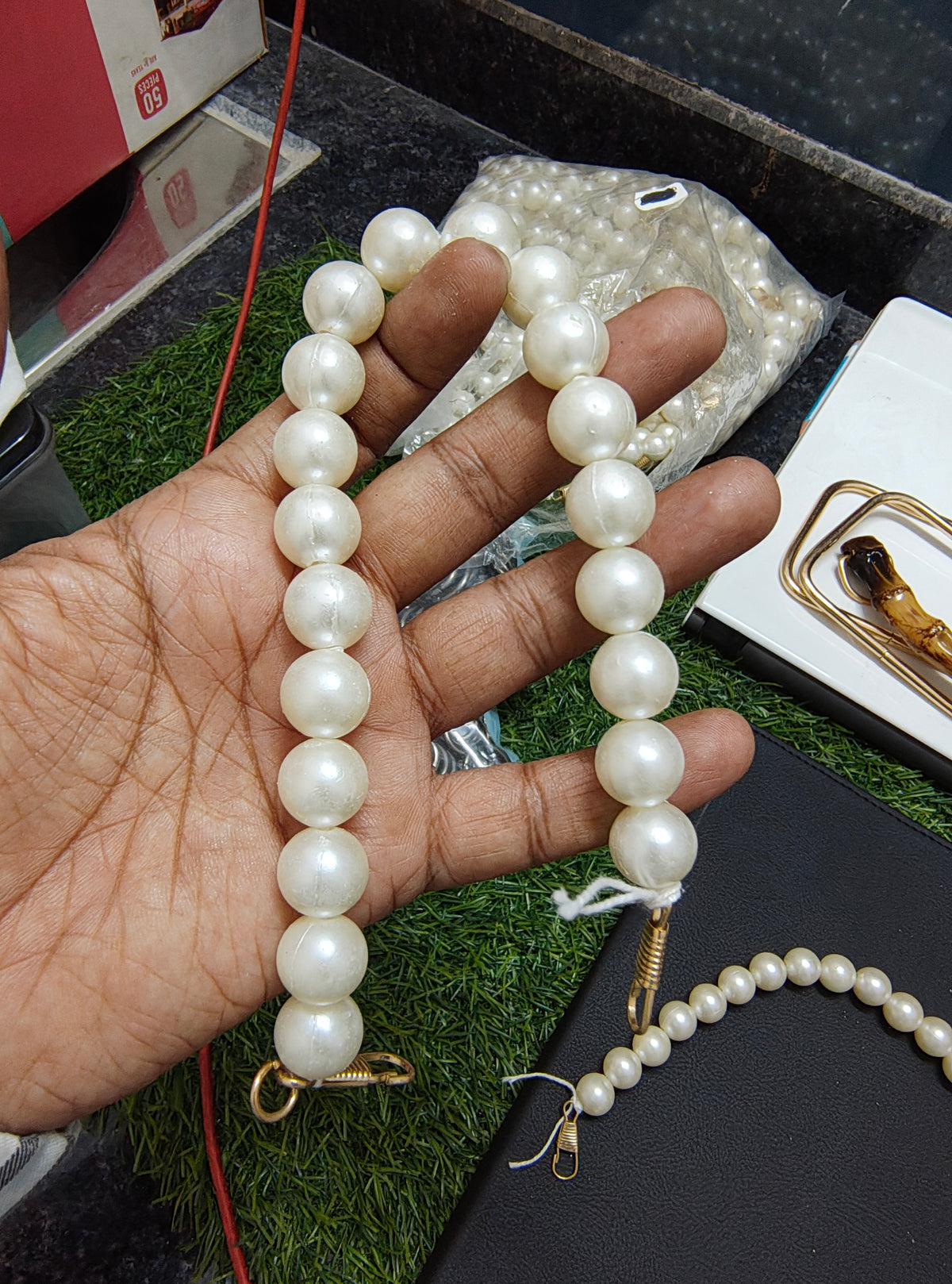 Pearl purse handle (BA1014)