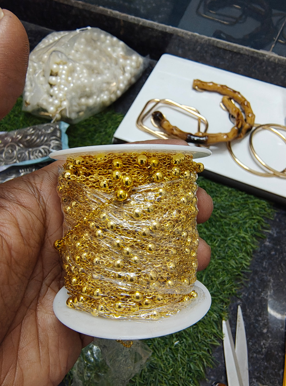Golden Chain with ball ( ch-540)