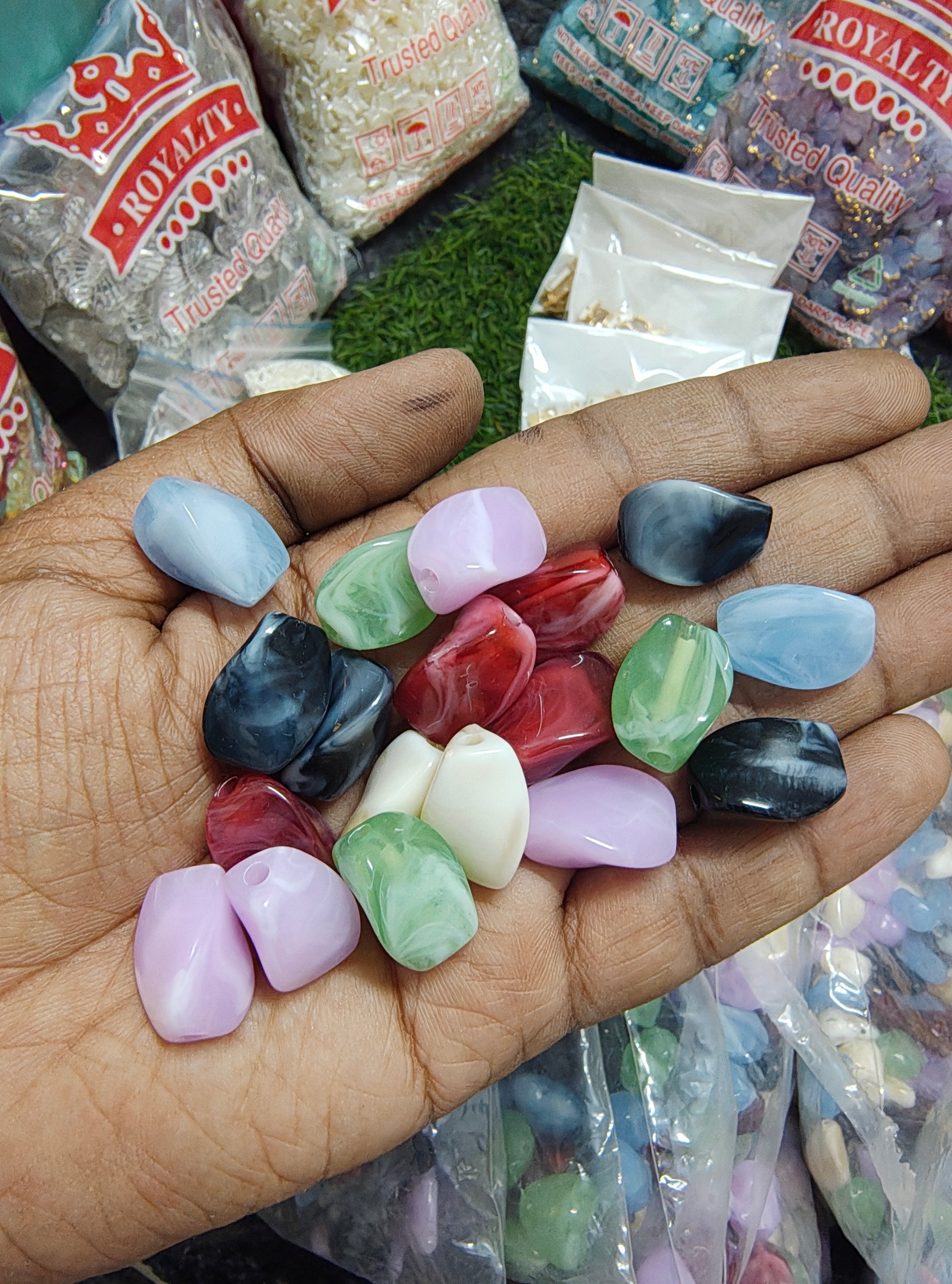 Multicolour Uv acrylic beads (AB2092)